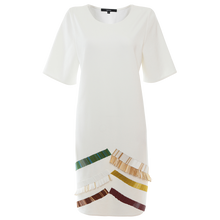 Load image into Gallery viewer, beaded t-shirt dress front view