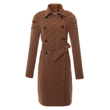 Load image into Gallery viewer, Pleated Shoulder Trench Coat