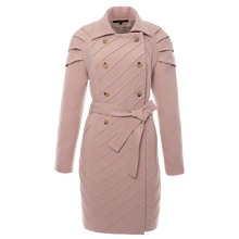 Load image into Gallery viewer, Pleated Shoulder Trench Coat