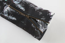 Load image into Gallery viewer, Printed Jersey Biker Jacket