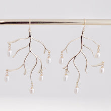 Load image into Gallery viewer, Freshwater Pearl Tree Branch Earrings Gold