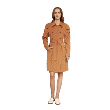 Load image into Gallery viewer, Pleated Shoulder Trench Coat