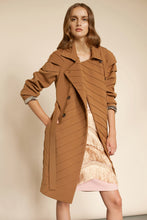 Load image into Gallery viewer, Pleated Shoulder Trench Coat