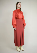 Load image into Gallery viewer, SILK SATIN LANTERN SLEEVE TOP
