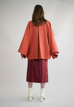 Load image into Gallery viewer, WOOL AND LEATHER KIMONO JACKET
