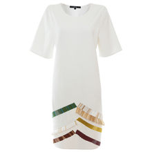 Load image into Gallery viewer, beaded t-shirt dress front view
