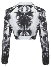 Load image into Gallery viewer, Printed Jersey Biker Jacket
