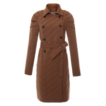 Load image into Gallery viewer, Pleated Shoulder Trench Coat
