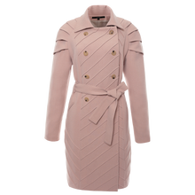 Load image into Gallery viewer, Pleated Shoulder Trench Coat
