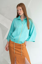 Load image into Gallery viewer, Crepe Kimono Bomber Jacket
