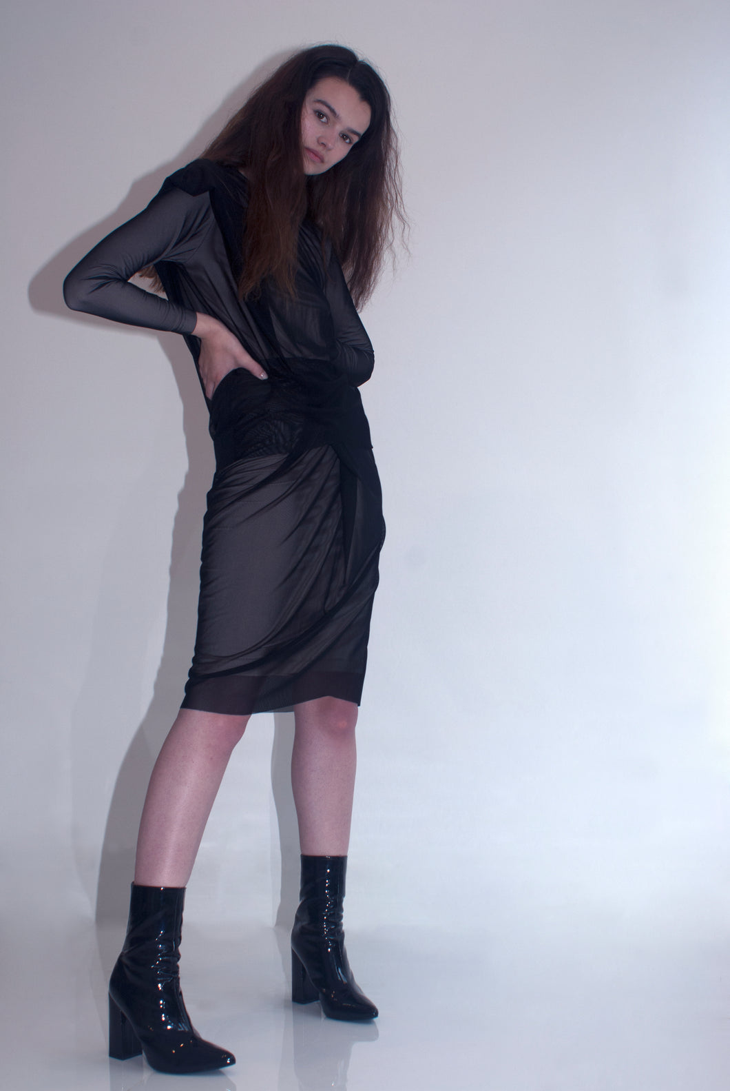 MESH FOLDING TOP BLACK