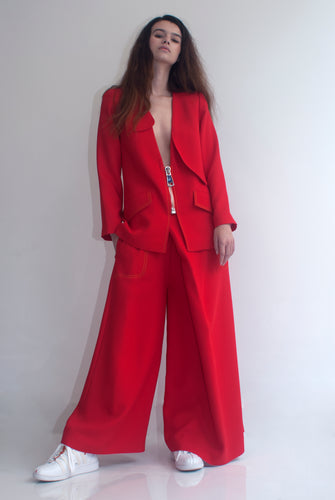Asymmetric tailored jacket blazer