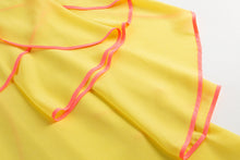 Load image into Gallery viewer, chiffon skirt neon pink details 
