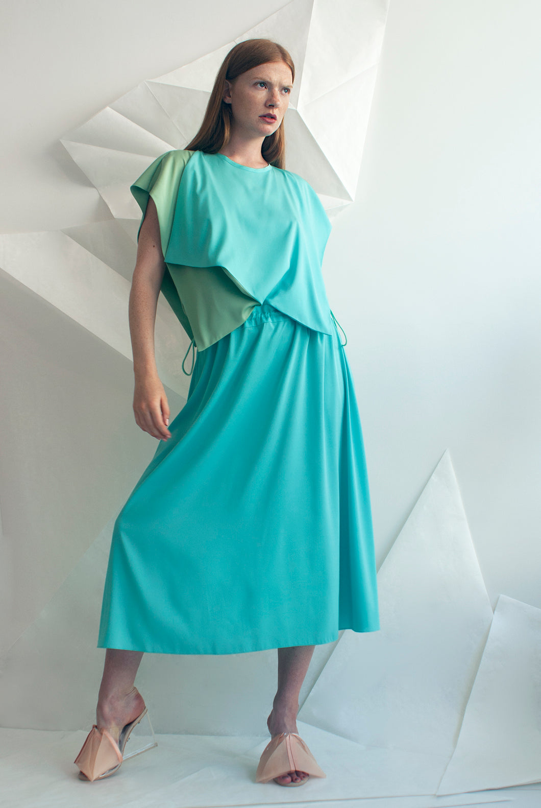 Celeste Crepe Wing Dress