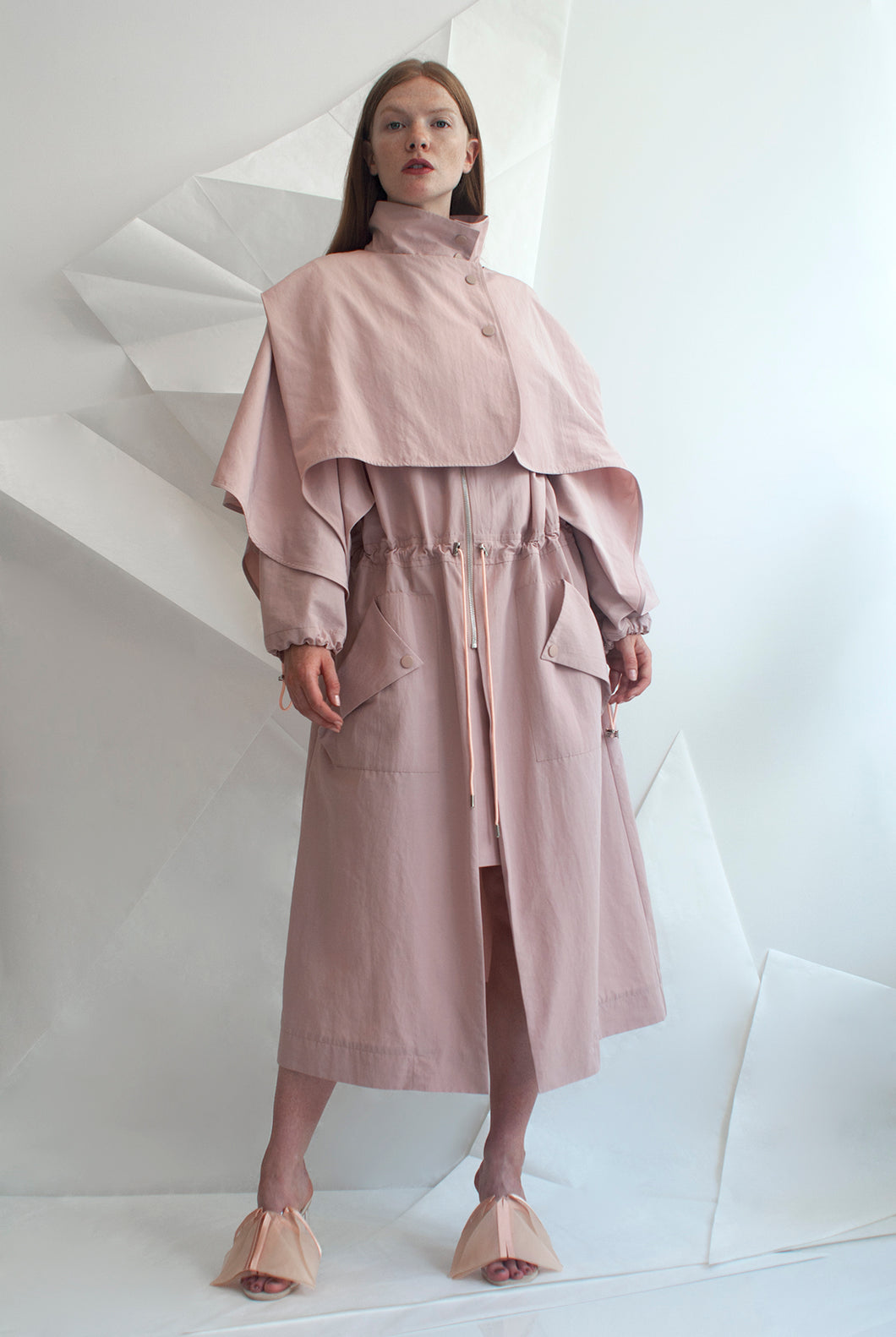 Water-resistant Trench with Removable Cape
