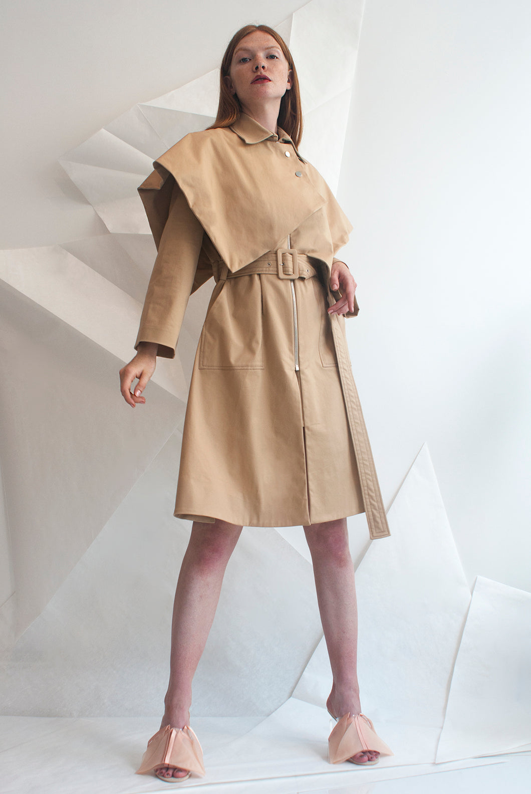 Wing Structured Cotton-gabardine Trench Coat