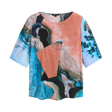 Load image into Gallery viewer, water print silk top
