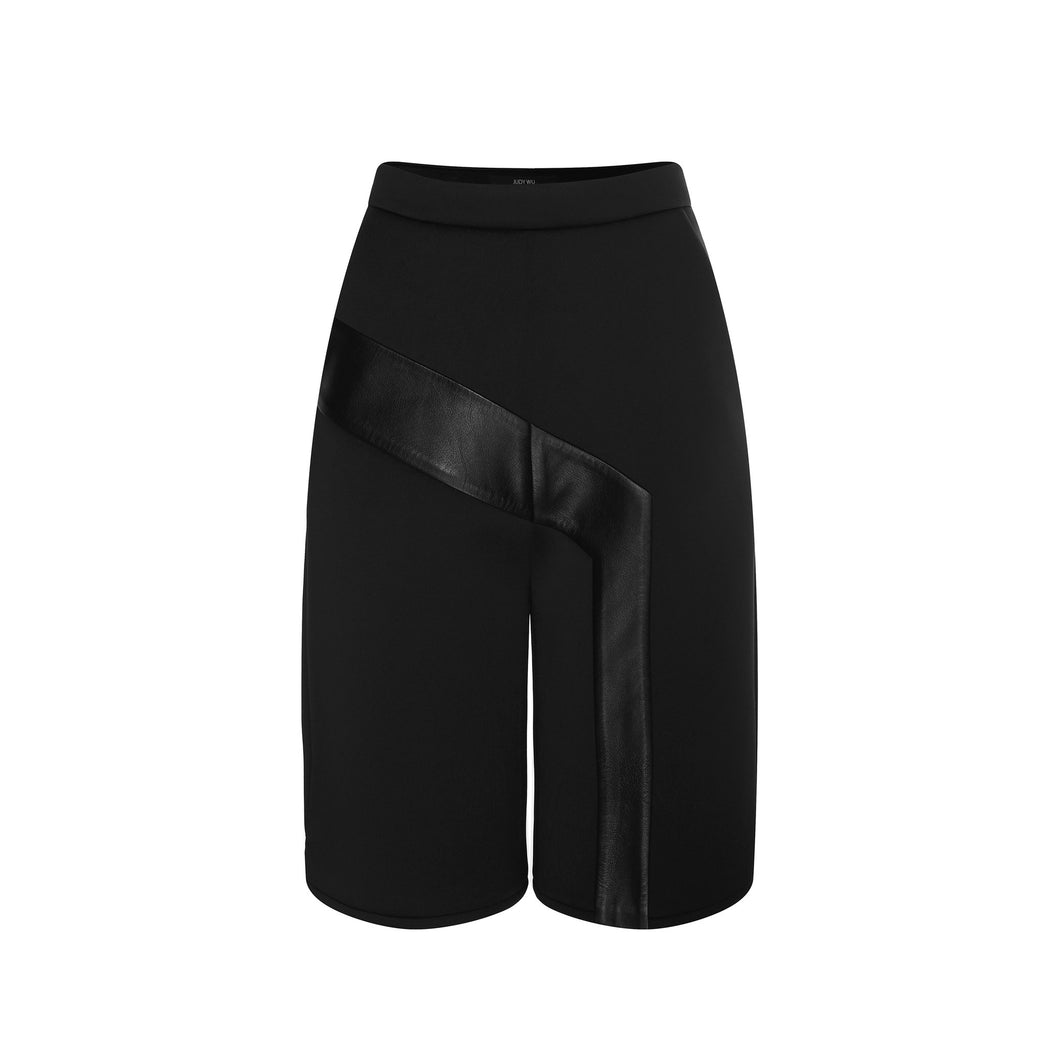 Leather Panel Neo Shorts